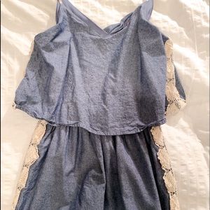 Denim & Lace Romper
